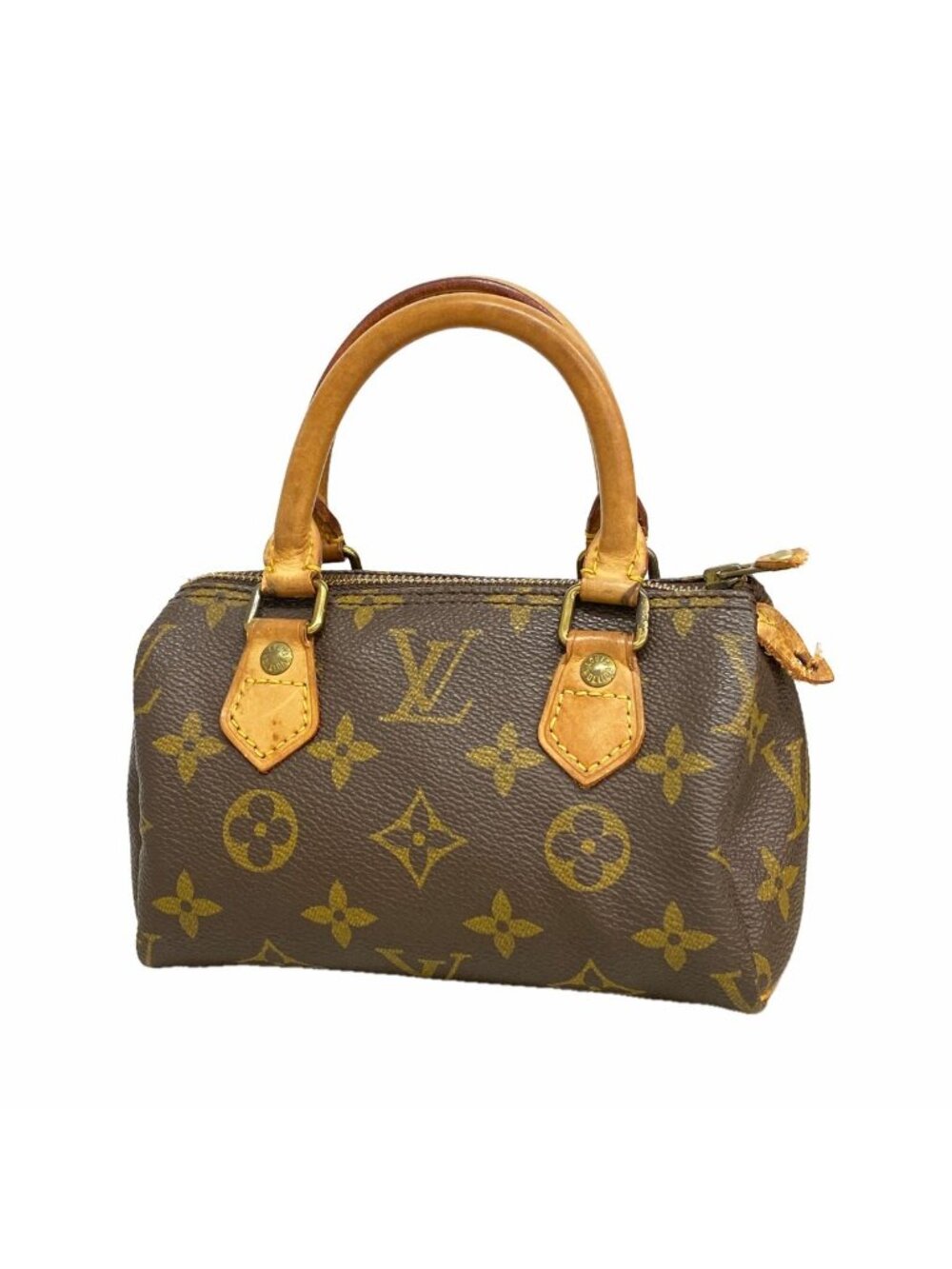 Louis Vuitton Handbag Monogram Mini Speedy Brown 2-Way Bag